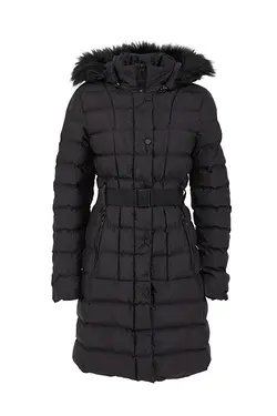 پالتو جیب دار زنانه کمربند دار مشکی ال تی بی LTB (ساخت ترکیه)