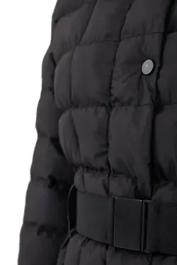 پالتو جیب دار زنانه کمربند دار مشکی ال تی بی LTB (ساخت ترکیه)