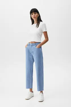 شلوار جین زنانه مام استایل راسته پول اند بیر Pull & Bear (ساخت اسپانیا)
