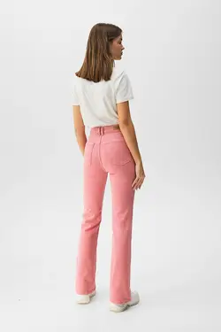 شلوار زنانه کتان صورتی دمپا پول اند بیر Pull & Bear (ساخت اسپانیا)
