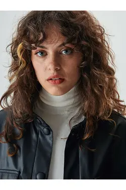 کت زنانه چرم مشکی ال تی بی LTB (ساخت ترکیه)