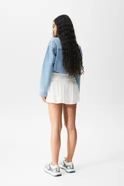 دامن کوتاه زنانه سفید پول اند بیر Pull & Bear (ساخت اسپانیا)