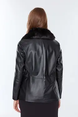 کت چرم زنانه خز دار دریموند derimod (ساخت ترکیه)