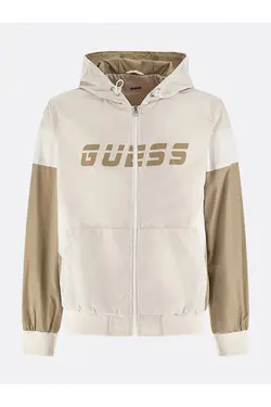 سویشرت یقه خدمه طوسی کلاهدار مردانه گس Guess (ساخت آمریکا)