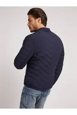 کت بادی آبی سرمه ای یقه ایستاده زیپ دار مردانه گس Guess (ساخت آمریکا)