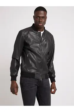 کت چرم جلو زیپ دار جیب دار مردانه گس Guess (ساخت آمریکا)