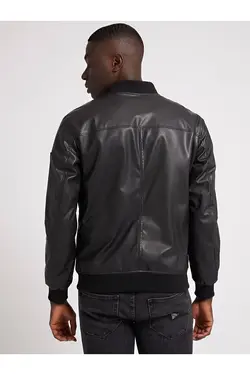 کت چرم جلو زیپ دار جیب دار مردانه گس Guess (ساخت آمریکا)