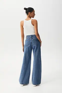 شلوار جین زنانه راسته گشاد پول اند بیر Pull & Bear (ساخت اسپانیا)