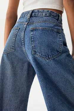 شلوار جین زنانه راسته گشاد پول اند بیر Pull & Bear (ساخت اسپانیا)