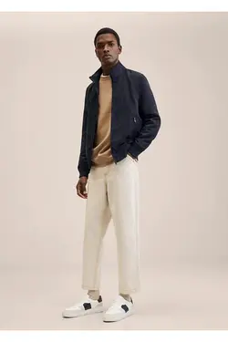 ژاکت زیپی یقه گرد، آستین بلند مردانه مانگو MANGO (ساخت اسپانیا)