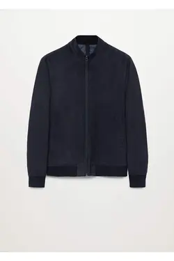 ژاکت زیپی یقه گرد، آستین بلند مردانه مانگو MANGO (ساخت اسپانیا)