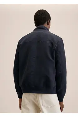 ژاکت زیپی یقه گرد، آستین بلند مردانه مانگو MANGO (ساخت اسپانیا)