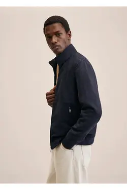 ژاکت زیپی یقه گرد، آستین بلند مردانه مانگو MANGO (ساخت اسپانیا)