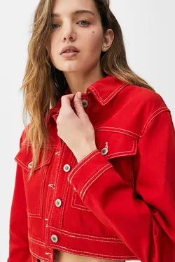 کت زنانه قرمز پول اند بیر Pull & Bear (ساخت اسپانیا)