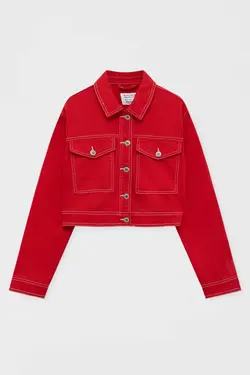 کت زنانه قرمز پول اند بیر Pull & Bear (ساخت اسپانیا)