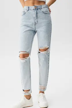 شلوار جین زنانه مدل مام استایل فیت پول اند بیر Pull & Bear (ساخت اسپانیا)