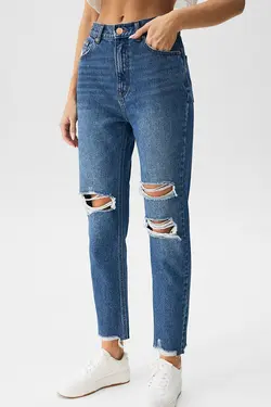 شلوار جین زنانه مدل مام استایل فیت پول اند بیر Pull & Bear (ساخت اسپانیا)