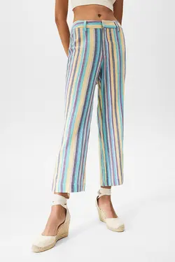 شلوار زنانه راه راه  پول اند بیر Pull & Bear (ساخت اسپانیا)