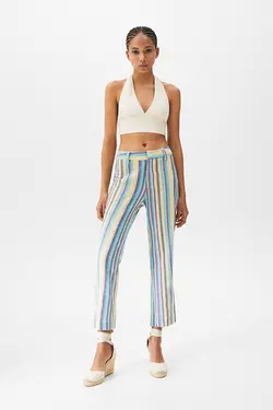 شلوار زنانه راه راه  پول اند بیر Pull & Bear (ساخت اسپانیا)