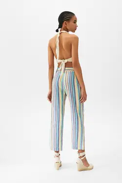 شلوار زنانه راه راه  پول اند بیر Pull & Bear (ساخت اسپانیا)