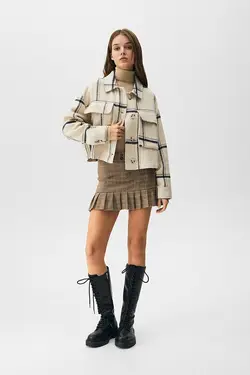 ژاکت زنانه کرم پول اند بیر Pull & Bear (ساخت اسپانیا)