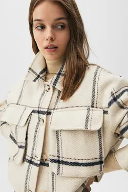 ژاکت زنانه کرم پول اند بیر Pull & Bear (ساخت اسپانیا)