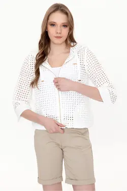 کت زنانه پنبه ایی طرح مشبک  یو اس پولو US Polo (ساخت ترکیه)