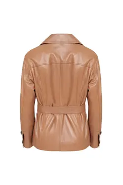 کت چرم مدل کوتاه آستین بلند زنانه دسا Desa (ساخت ترکیه)