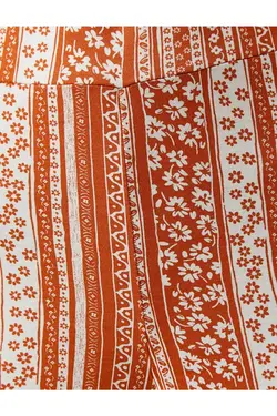 شلوار طرحدار کمرکش مدل گشاد زنانه دسا Desa (ساخت ترکیه)