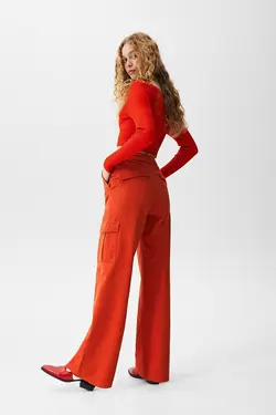 شلوار زنانه راسته پول اند بیر Pull & Bear (ساخت اسپانیا)