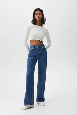 شلوار جین زنانه دمپا پول اند بیر Pull & Bear (ساخت اسپانیا)