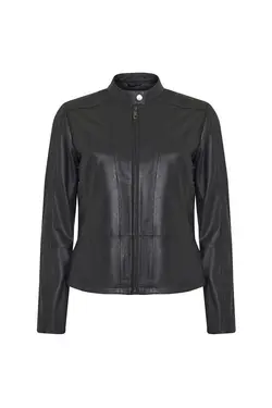 کت چرم زیپ دار مدل کوتاه آستین بلند زنانه دسا Desa (ساخت ترکیه)