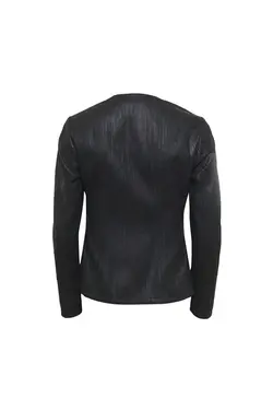 کت چرم مشکی زیپ دار مدل کوتاه زنانه دسا Desa (ساخت ترکیه)