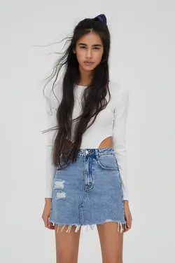 دامن جین زنانه پول اند بیر Pull & Bear (ساخت اسپانیا)