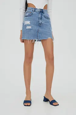 دامن جین زنانه پول اند بیر Pull & Bear (ساخت اسپانیا)