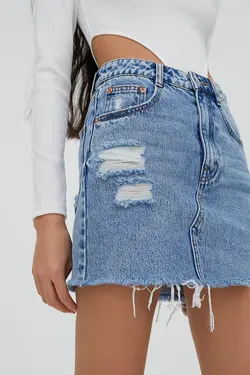 دامن جین زنانه پول اند بیر Pull & Bear (ساخت اسپانیا)