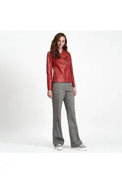 کت چرم زیپ دار آستین بلند زنانه دسا Desa (ساخت ترکیه)