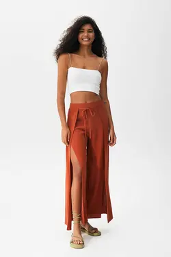 شلوار زنانه آجری پول اند بیر Pull & Bear (ساخت اسپانیا)