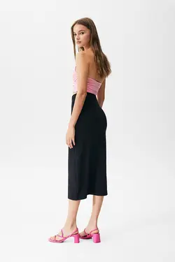 دامن زنانه مدل MIDI مشکی پول اند بیر Pull & Bear (ساخت اسپانیا)
