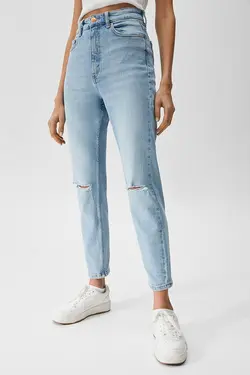 شلوار جین مام استایل زنانه فیت پول اند بیر Pull & Bear (ساخت اسپانیا)