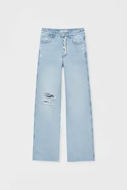 شلوار جین زنانه راسته پول اند بیر Pull & Bear (ساخت اسپانیا)