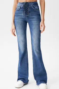 شلوار جین زنانه دمپا پول اند بیر Pull & Bear (ساخت اسپانیا)