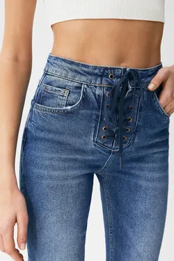 شلوار جین زنانه دمپا پول اند بیر Pull & Bear (ساخت اسپانیا)