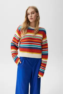 پلیور بافتنی راه راه  پول اند بیر Pull & Bear (ساخت اسپانیا)