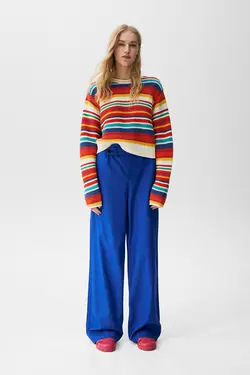 پلیور بافتنی راه راه  پول اند بیر Pull & Bear (ساخت اسپانیا)