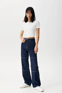 شلوار جین زنانه راسته  پول اند بیر Pull & Bear (ساخت اسپانیا)