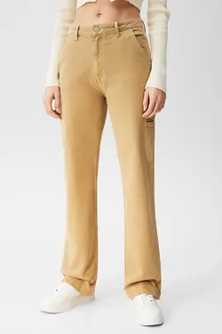 شلوار زنانه نسکافه ای راسته پول اند بیر Pull & Bear (ساخت اسپانیا)