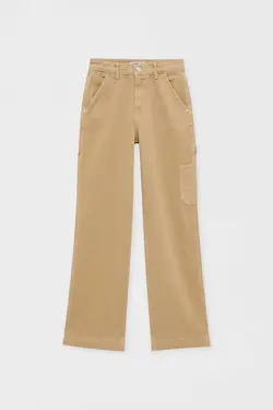 شلوار زنانه نسکافه ای راسته پول اند بیر Pull & Bear (ساخت اسپانیا)
