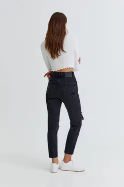 شلوار جین زنانه مام استایل فیت پول اند بیر Pull & Bear (ساخت اسپانیا)