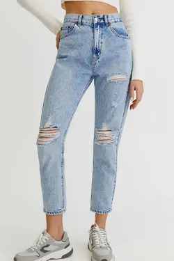 شلوار جین زنانه مام استایل فیت پول اند بیر Pull & Bear (ساخت اسپانیا)
